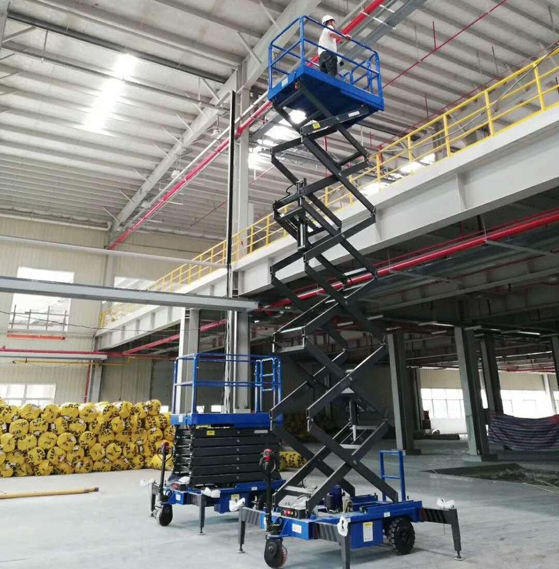 白银助力行走剪叉式高空作业平台